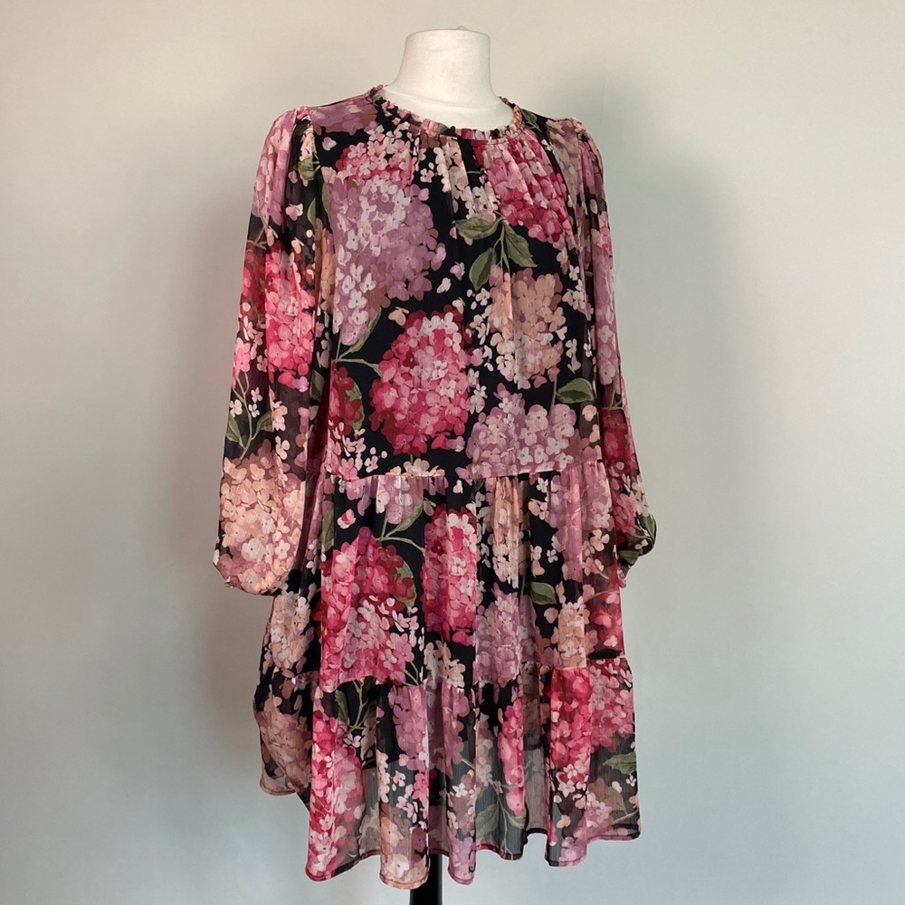 HM Floral Tiered Dress SZ L
